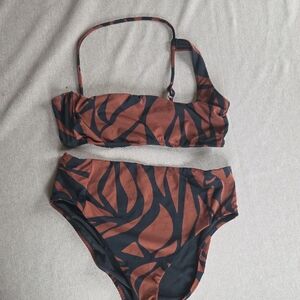 Sanctuary Black and Brown Bikini Set